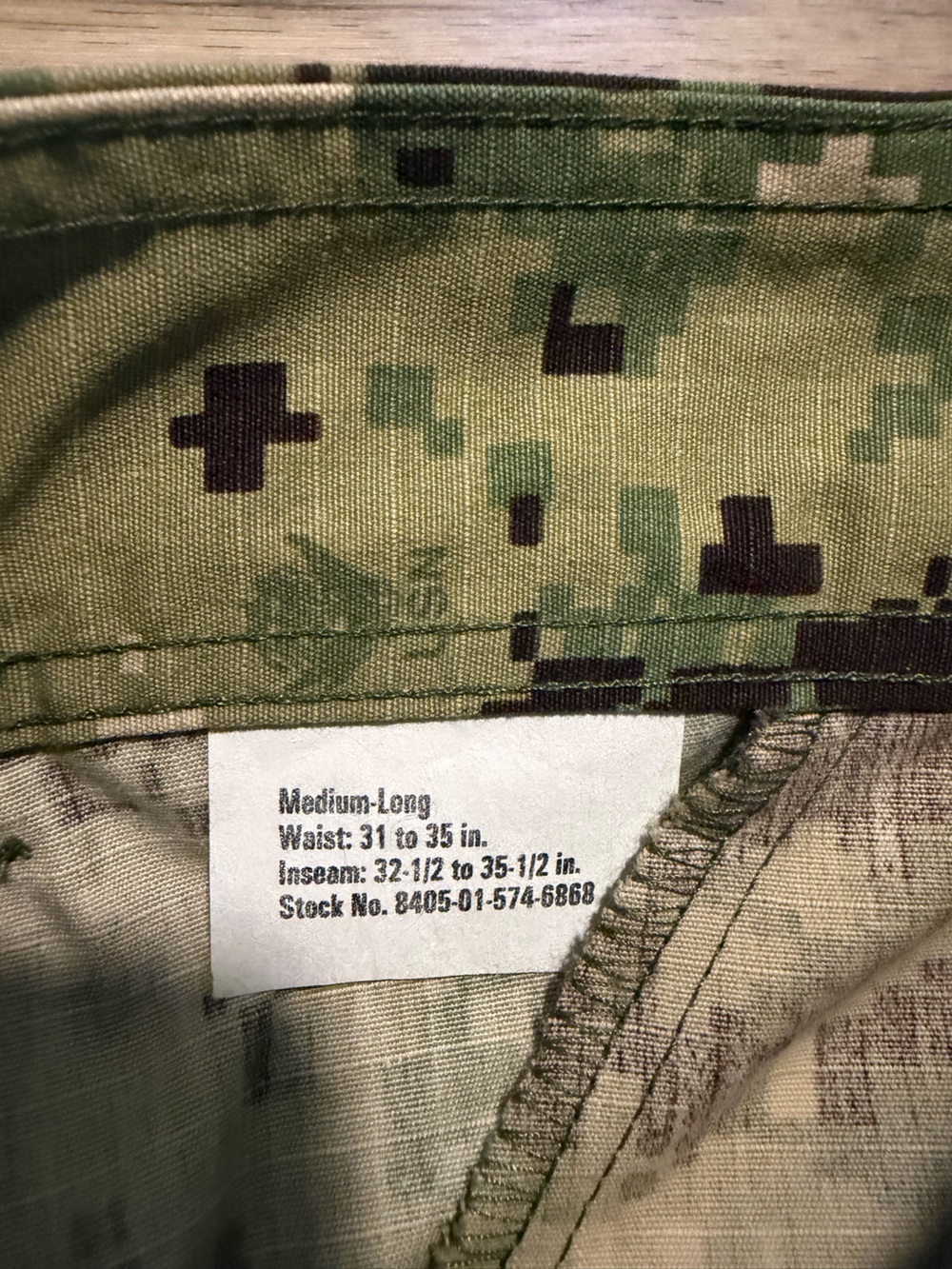 U.S. Navy Pants Working Uniform Type III Medium Tall NWU Seals Military Camo - Picture 6 of 9